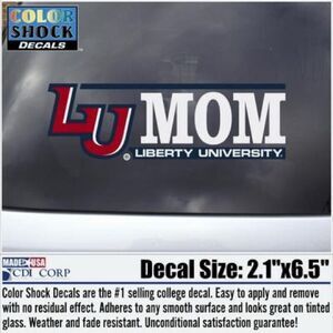 Liberty University LU MOM Color Shock Automotive Decal